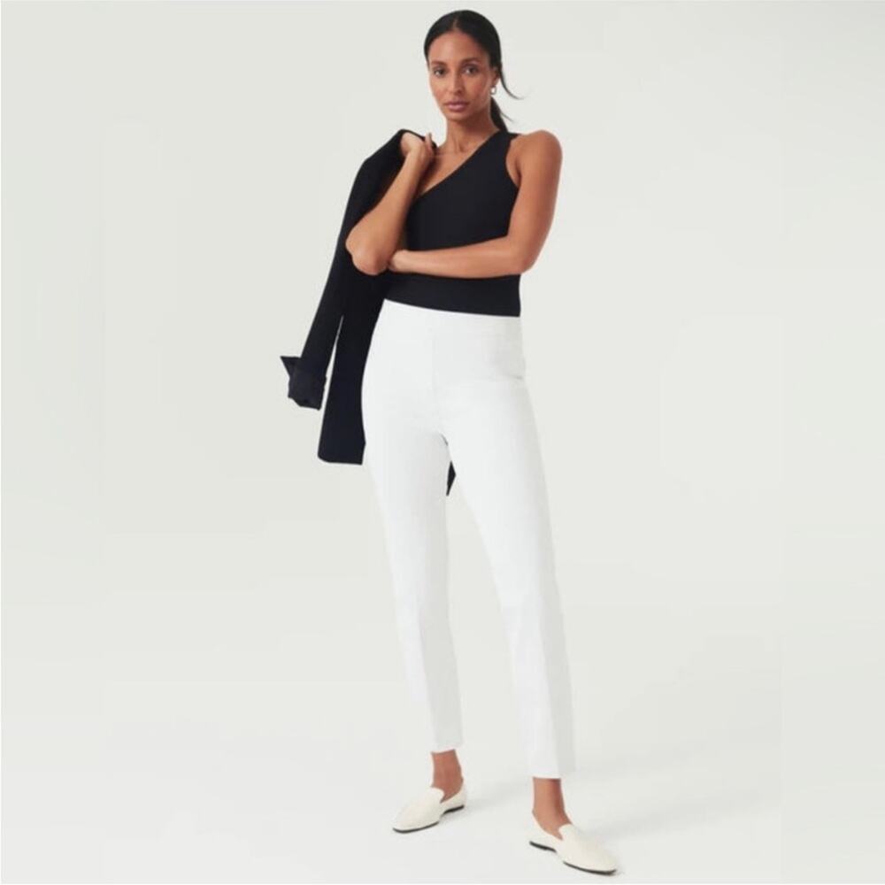 NWT Spanx Slim Straight Pant in White Size XL
